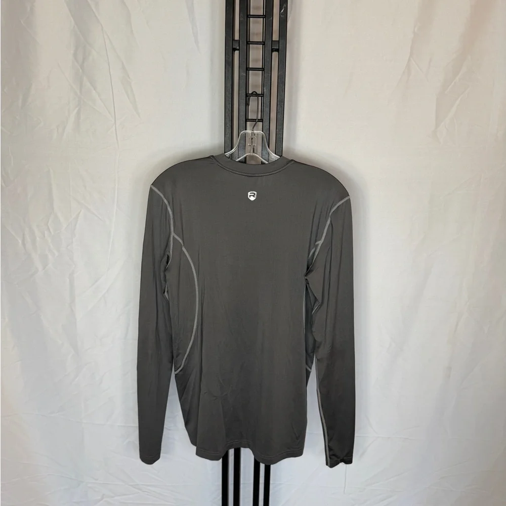 Riviera Gray Rash Guard with Yellow Logo‎